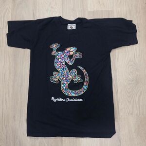 Republica Dominicana Dominican Republic Graphic T Shirt Lizard Souvenir Size M